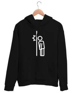 Başını Vurmak - Stupid - Komik Siyah Unisex Kapşonlu Sweatshirt