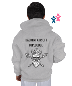 Başkent Airsoft Topluluğu Çocuk Kapüşonlu Hoodie Fermuarlı