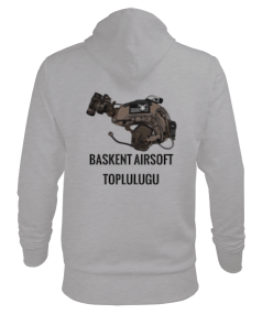 Başkent Airsoft Topluluğu Erkek Kapüşonlu Hoodie Sweatshirt