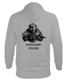 Başkent Airsoft Topluluğu Erkek Kapüşonlu Hoodie Sweatshirt