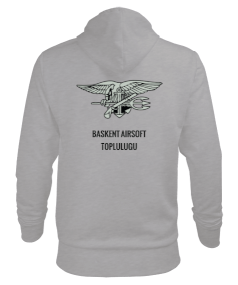 Başkent Airsoft Topluluğu Erkek Kapüşonlu Hoodie Sweatshirt