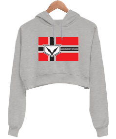 Başkent Airsoft Topluluğu Kadın Crop Hoodie Kapüşonlu Sweatshirt