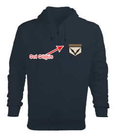 Başkent Airsoft Topluluğu Sweatshirt Erkek Kapşonlu Fermuarlı