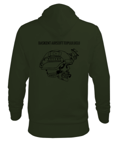 Başkent Airsoft Topluluğu Sweatshirt Erkek Kapüşonlu Hoodie Sweatshirt