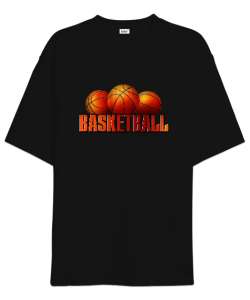 Basketbol - Basketball Siyah Oversize Unisex Tişört