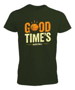 Basketbol - Good Times Basketball Haki Yeşili Erkek Tişört