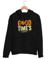 Basketbol - Good Times Basketball Siyah Unisex Kapşonlu Sweatshirt - Thumbnail