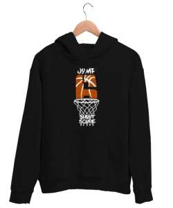 Basketbol - Jump - Zıpla - Pota Siyah Unisex Kapşonlu Sweatshirt