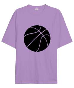 BASKETBOL Lila Oversize Unisex Tişört