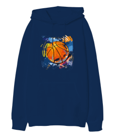 Basketbol Oversize Unisex Kapüşonlu Sweatshirt