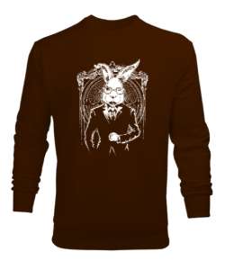 Bay Tavşan - Rabbit Kahverengi Erkek Sweatshirt