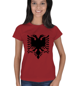 Bayan Albania Flag Tişört Kadın Tişört