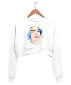 Bayan Giyim Billie Eilish Kadın Crop Sweatshirt