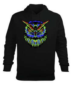 Baykuş Logo Erkek Kapüşonlu Hoodie Sweatshirt