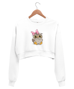 BAYKUŞ TREND ÖZEL TASARIM Kadın Crop Sweatshirt