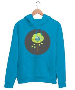 BAYKUŞ Turkuaz Unisex Kapşonlu Sweatshirt