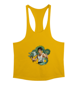 BB005 - Bruce Lee Dragon Tasarımlı Erkek Tank Top Atlet