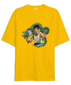 BB005 - Bruce Lee Dragon Tasarımlı Oversize Unisex Tişört