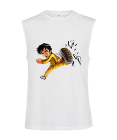 BB006 - Bruce Lee Tekmesi Kesik Kol Unisex Tişört