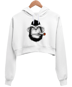 BB010 - Goril Kadın Crop Hoodie Kapüşonlu Sweatshirt