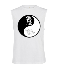 BB011 - Ying Yang Kesik Kol Unisex Tişört