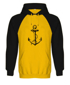 BB012 Anchor Tasarım Orjinal Reglan Hoodie Unisex Sweatshirt