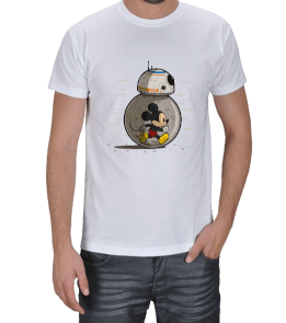 BB8 ve Mickey Erkek Tişört