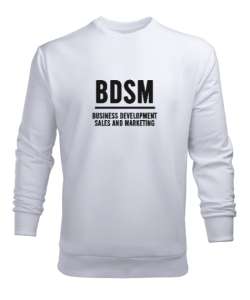 BDSM Beyaz Erkek Sweatshirt