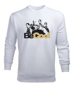 Be Cool - Rahat ol - Tarz Beyaz Erkek Sweatshirt