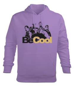 Be Cool - Rahat ol - Tarz Lila Erkek Kapüşonlu Hoodie Sweatshirt