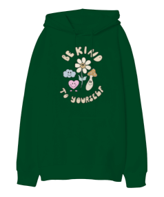 be kind Oversize Unisex Kapüşonlu Sweatshirt