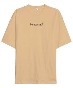 Be Yourself Camel Oversize Unisex Tişört