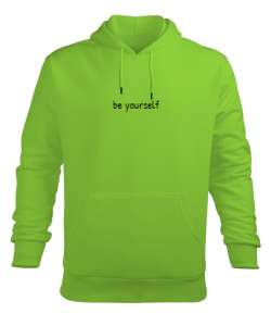 Be Yourself Fıstık Yeşili Erkek Kapüşonlu Hoodie Sweatshirt