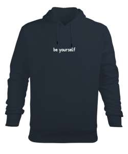 Be Yourself Füme Erkek Kapüşonlu Hoodie Sweatshirt