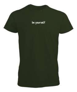 Be Yourself Haki Yeşili Erkek Tişört