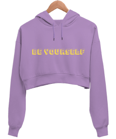 be yourself Kadın Crop Hoodie Kapüşonlu Sweatshirt