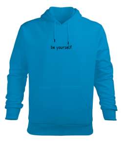 Be Yourself Turkuaz Erkek Kapüşonlu Hoodie Sweatshirt