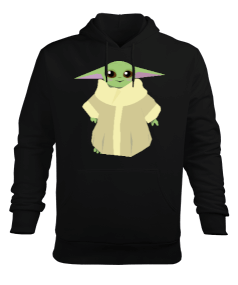 BEBEK YODA TASARIMLI Erkek Kapüşonlu Hoodie Sweatshirt