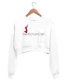 Ben Buyum Nokta Net Kadın Crop Sweatshirt