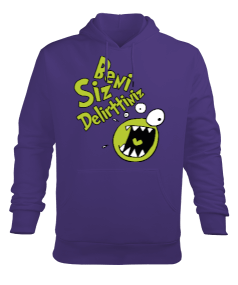 Beni siz delirtiniz Erkek Kapüşonlu Hoodie Sweatshirt