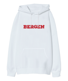 Bergen Oversize Unisex Kapüşonlu Sweatshirt