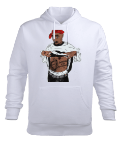 Bergen Tupac Sweatshirt Erkek Kapüşonlu Hoodie Sweatshirt