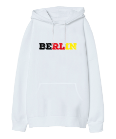 Berlin Oversize Unisex Kapüşonlu Sweatshirt