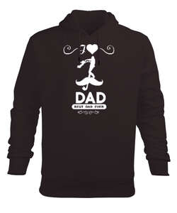 Best Dad Ever - En İyi Baba - Acı Kahve Erkek Kapüşonlu Hoodie Sweatshirt