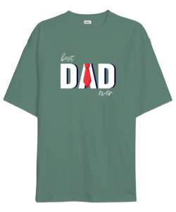 Best Dad Ever - En İyi Baba Çağla Yeşili Oversize Unisex Tişört