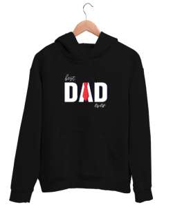 Best Dad Ever - En İyi Baba Siyah Unisex Kapşonlu Sweatshirt