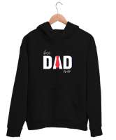 Best Dad Ever - En İyi Baba Siyah Unisex Kapşonlu Sweatshirt - Thumbnail