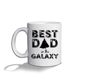 Best Dad in the Galaxy Baskılı Beyaz Beyaz Kupa Bardak