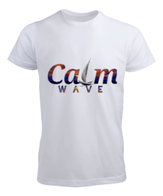 beyaz calm wave Tshirt Erkek Tişört
