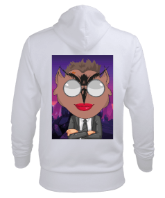 Beyaz Diyaloglu Erkek Kapüşonlu Hoodie Sweatshirt